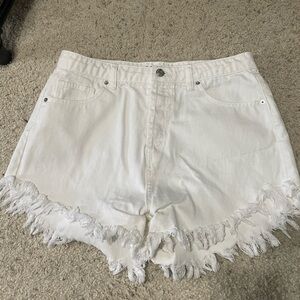 Wild Fable high waisted white denim shorts